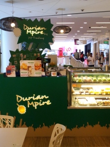 stand dedicated to durian desserts