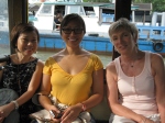 on a bumboat with June and Ann