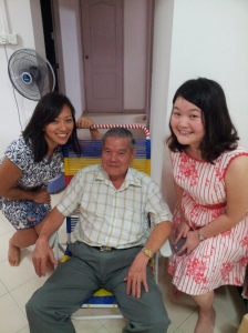 Shu Zhen and her grandfather (the man of the house)